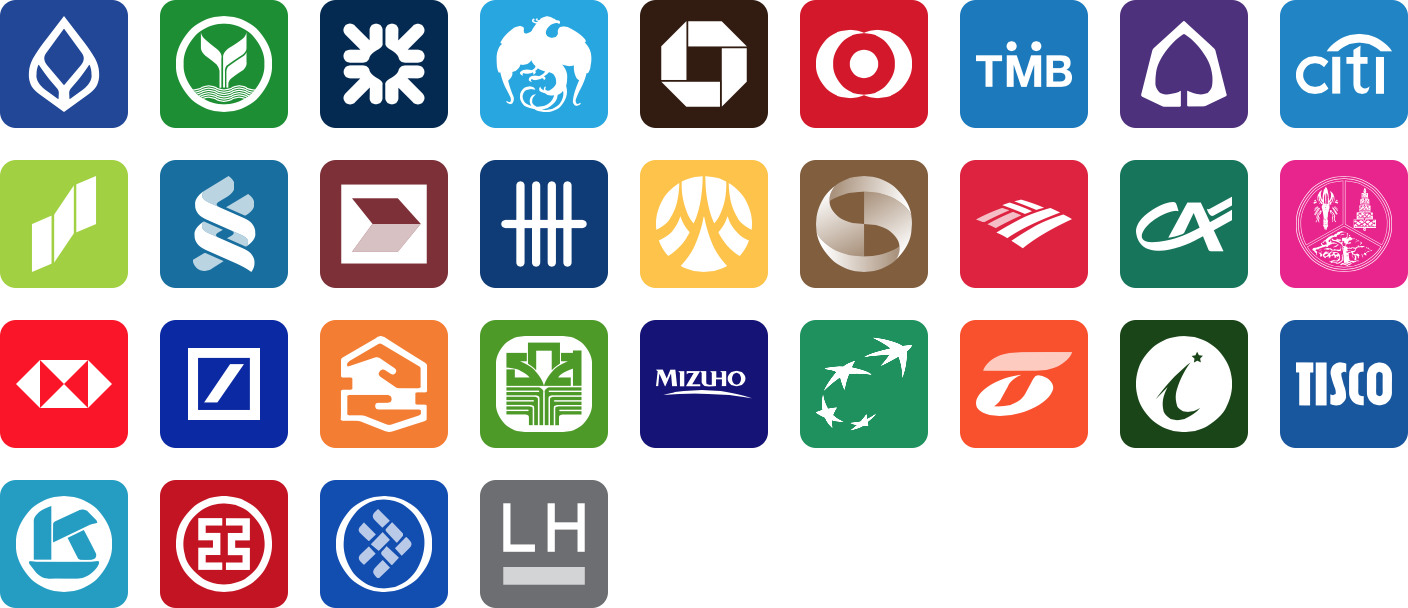 รวมโลโก้ธนาคารไทยทั้งหมด 2025 All Thai Bank Logos